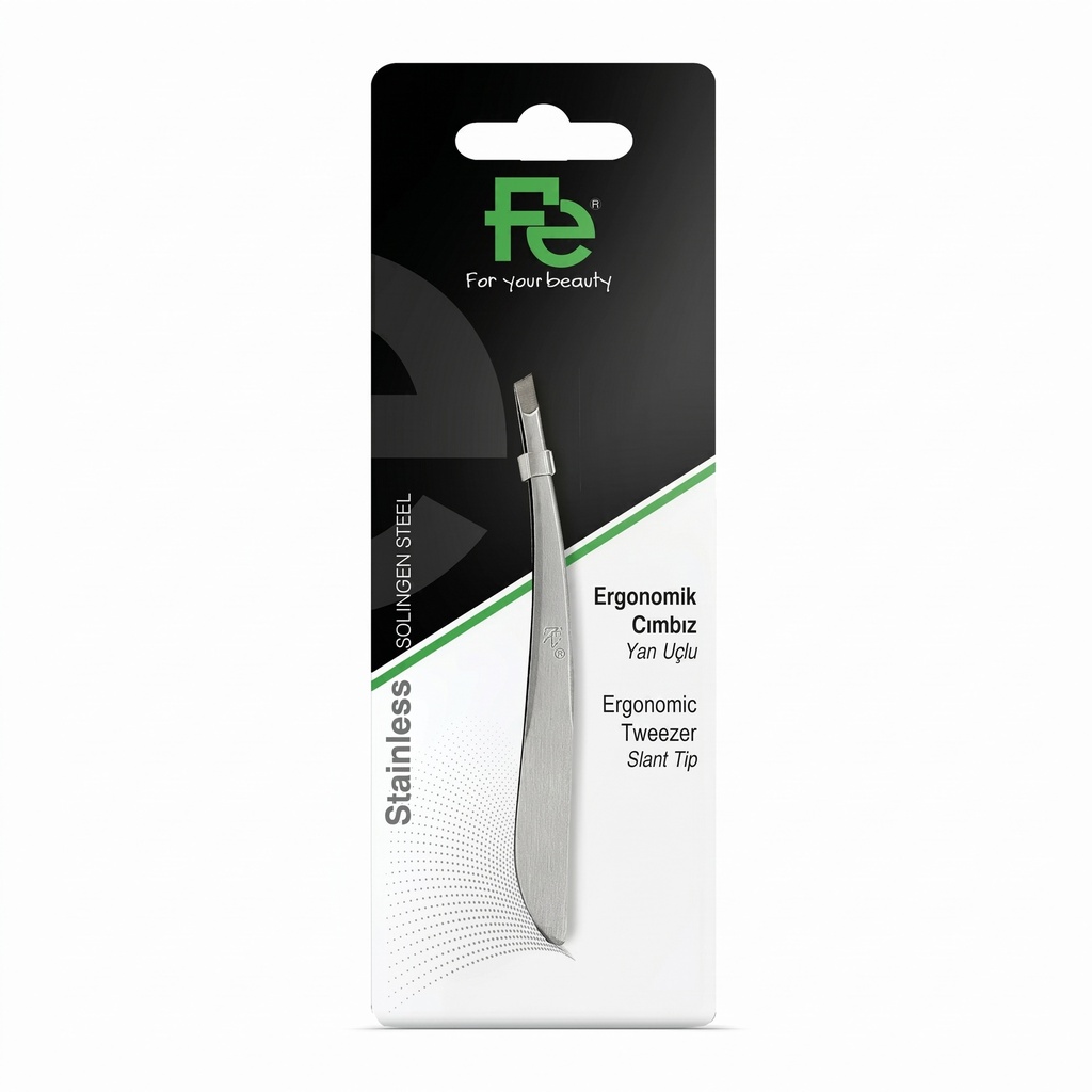 [FEPI030] FE Stainless Ergonomic Tweezer Slant Tip.webp