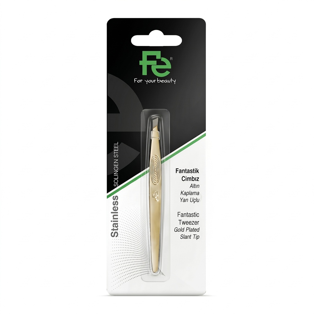 [FEPI029] FE Golden stainless Fantastic Tweezer Slant Tip.webp