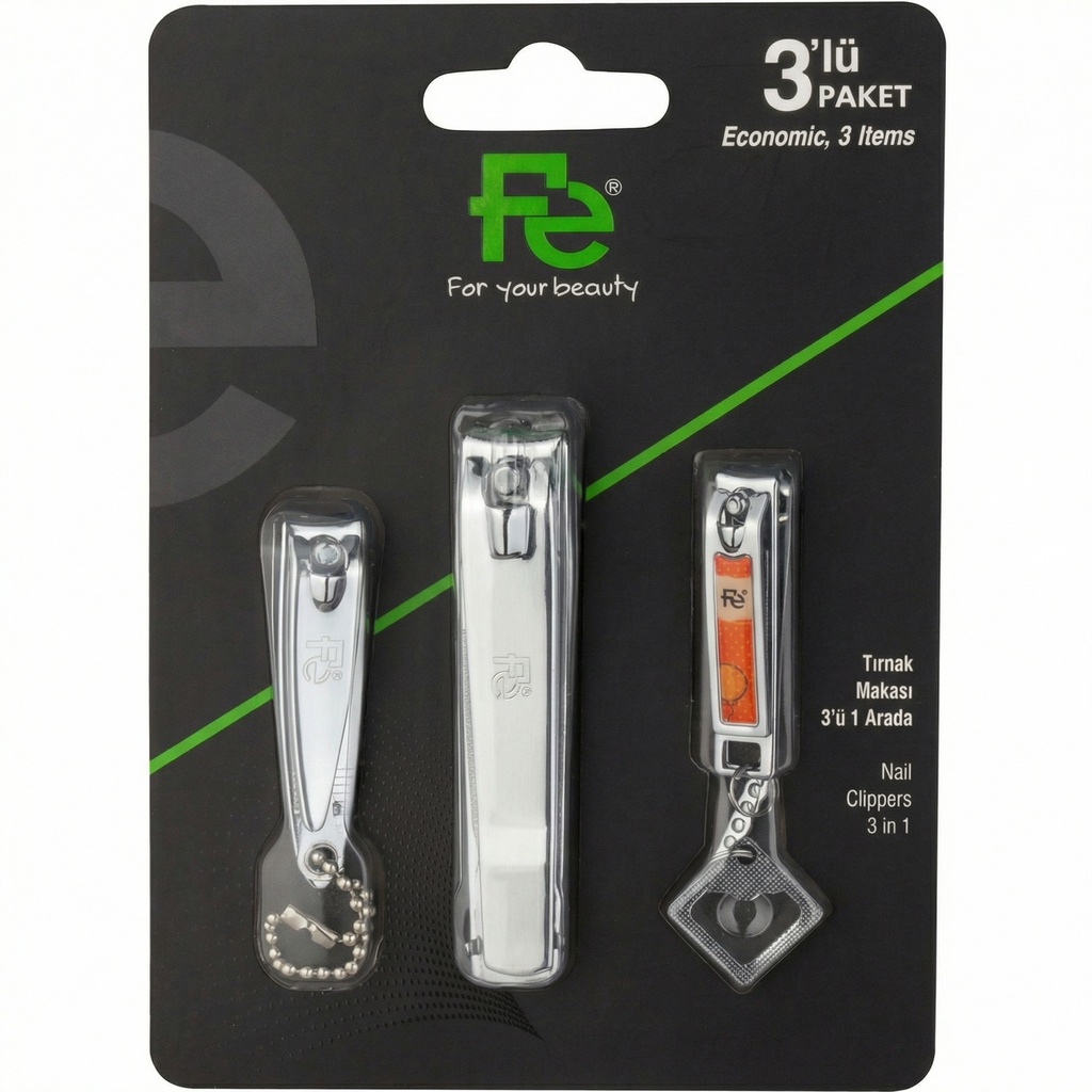 [FEPI040] FE SET Nail Clipper Set X3 with Chain