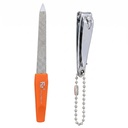 FE SET Nail Clipper & Nail File Chrom With Chain