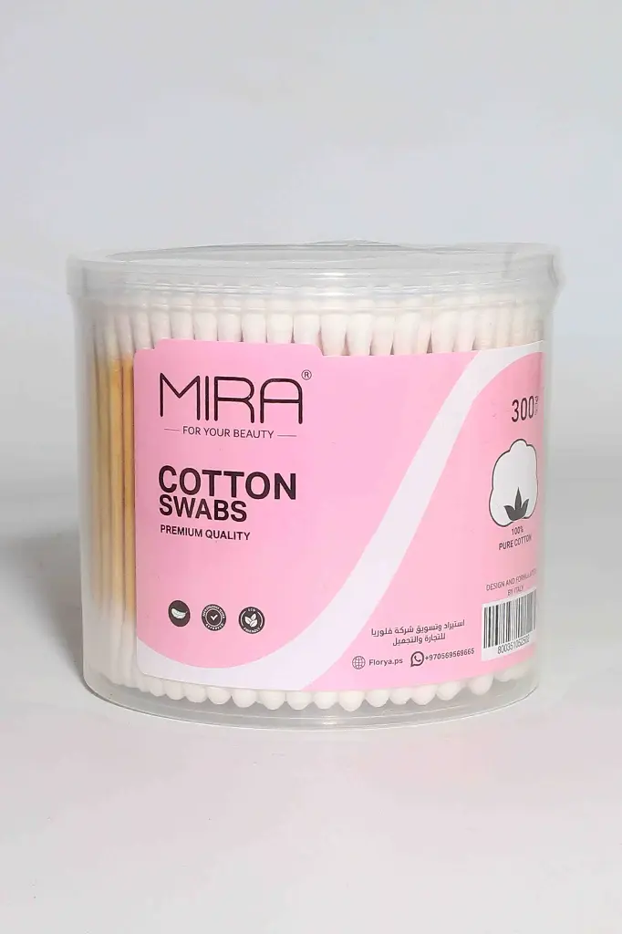 Mira Cotton Swaps Bamboo 300 Pcs
