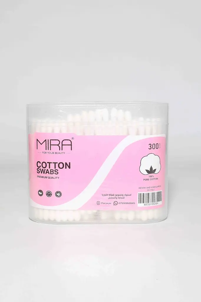 Mira Cotton Swaps Plastic 300 Pcs