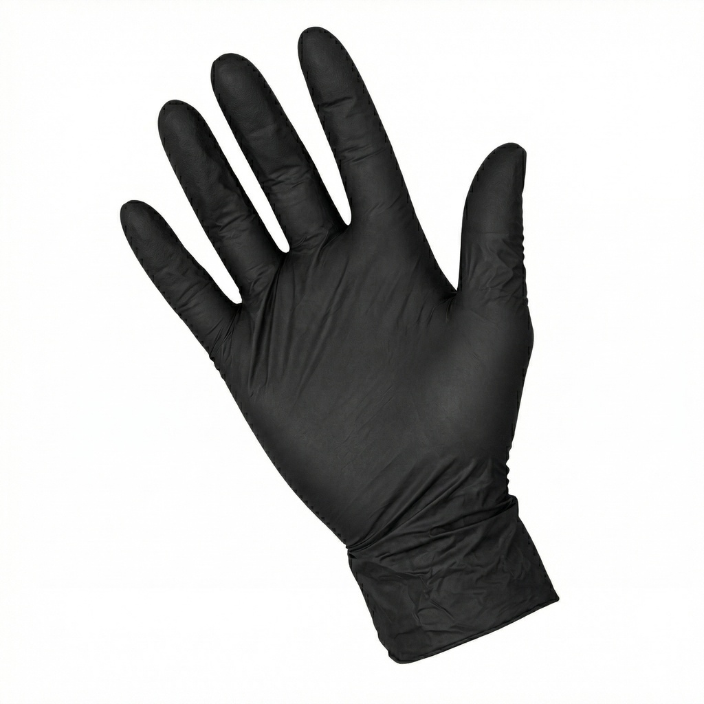 Stop Nitrile Gloves Black M