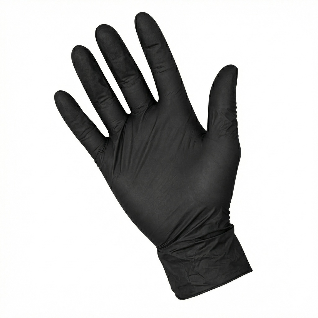Stop Nitrile Gloves Black L